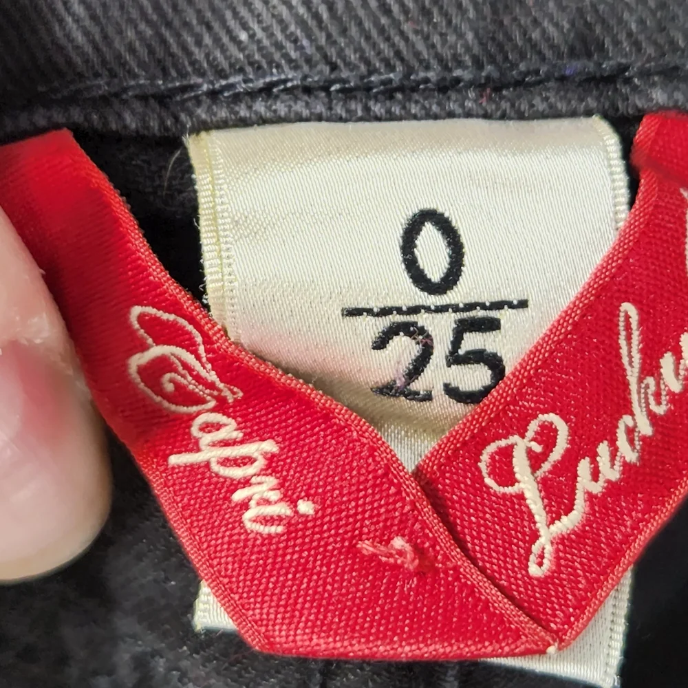 Lucky Brand Black Cotton Capri Jeans Size 25 / 0